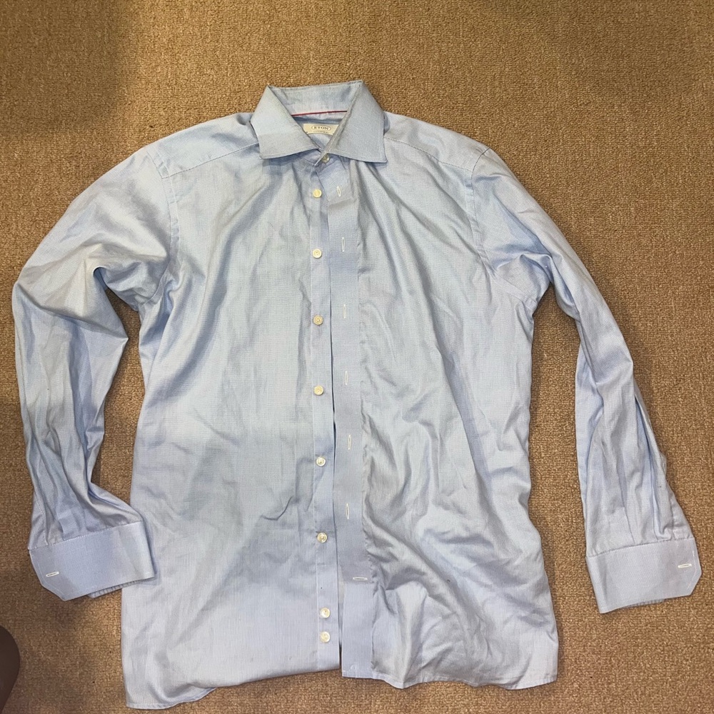 Eton Blue 15.5 Dress Shirt